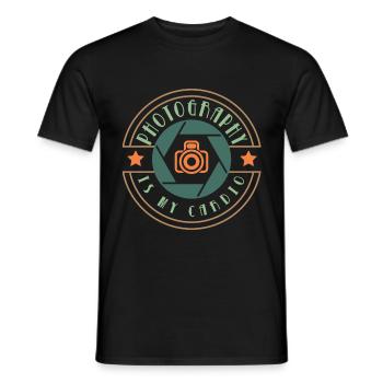 Photograph Kamera Fotograf Geschenk - Männer T-Shirt - Schwarz - Vorne - AI Model Male 178 light (178cm)