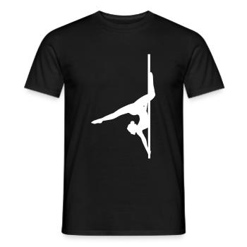 Pole Dance figure shape butterfly - Männer T-Shirt - Schwarz - Vorne - AI Model Male 178 light (178cm)