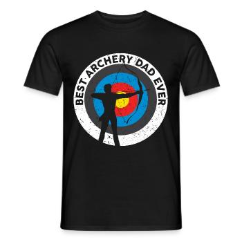 Best Archery Dad Ever Archer Papa Father's Day - Men's T-Shirt - black - Front - AI Model Male 178 light (178cm)