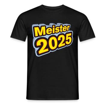 Meister 2025 - Männer T-Shirt - Schwarz - Vorne - AI Model Male 178 light (178cm)