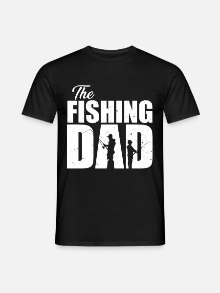 Pêcheur Papa Copain De Pêche Père Fils - T-shirt homme - noir