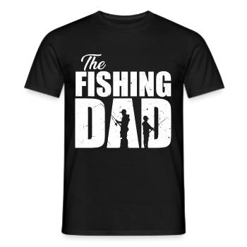 Pêcheur Papa Copain De Pêche Père Fils - T-shirt homme - noir - Devant - AI Model Male 178 light (178cm)