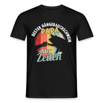 Best pot-bellied pig dad ever - Men's T-Shirt - black - Front - AI Model Male 178 light (178cm)