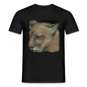 cougar - Men's T-Shirt - black - Front - AI Model Male 178 light (178cm)