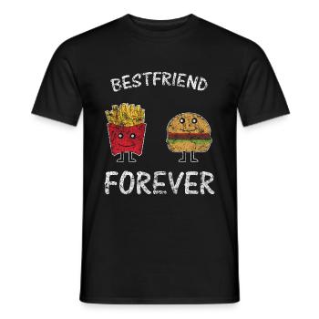 Meilleur repas des amis - T-shirt homme - noir - Devant - AI Model Male 178 light (178cm)