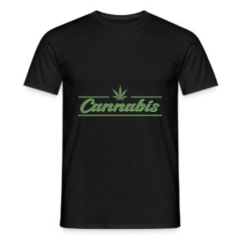 Weed marijuana gift idea - Men's T-Shirt - black - Front - AI Model Male 178 light (178cm)