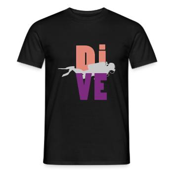 Tauchen - Männer T-Shirt - Schwarz - Vorne - AI Model Male 178 light (178cm)