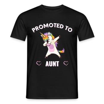 Promu à tante, tante mignonne, nouvelle tante, drôle - T-shirt homme - noir - Devant - AI Model Male 178 light (178cm)