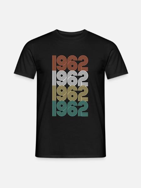 1962 Personalized Christmas Anniversary Gift - Men's T-Shirt - black