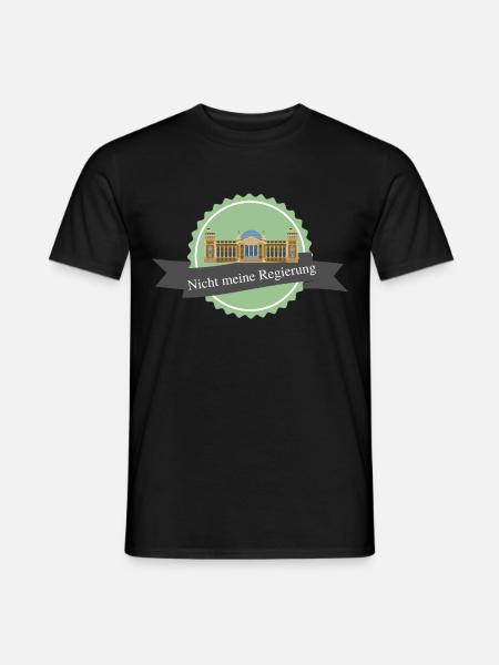 Nicht meine Regierung - Männer T-Shirt - Schwarz
