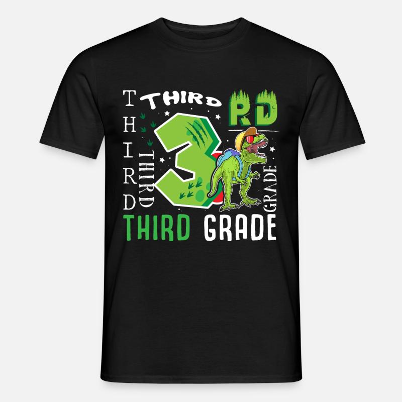 3. Klasse Dino T-Rex - Männer T-Shirt - Schwarz