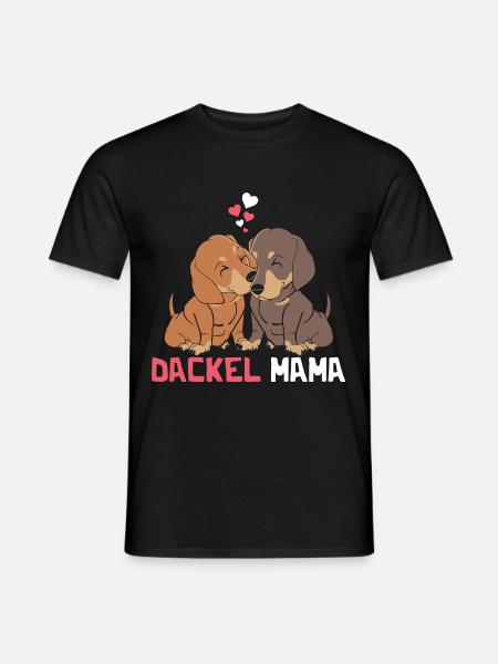 Beste Dackelmama - Männer T-Shirt - Schwarz