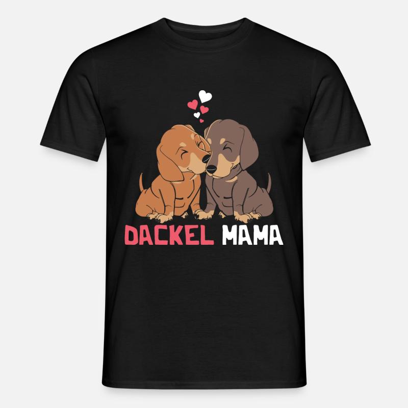 Beste Dackelmama - Männer T-Shirt - Schwarz