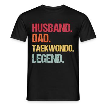 Mari Papa Taekwondo Légende - T-shirt homme - noir - Devant - AI Model Male 178 light (178cm)
