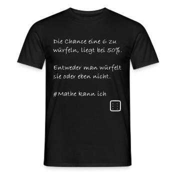 I can do math - Men's T-Shirt - black - Front - AI Model Male 178 light (178cm)