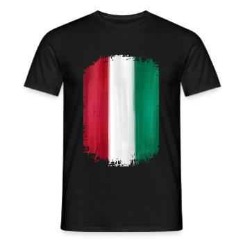Italy flag - Men's T-Shirt - black - Front - AI Model Male 178 light (178cm)