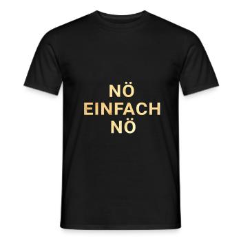 NOe EINFACH NOe - Männer T-Shirt - Schwarz - Vorne - AI Model Male 178 light (178cm)