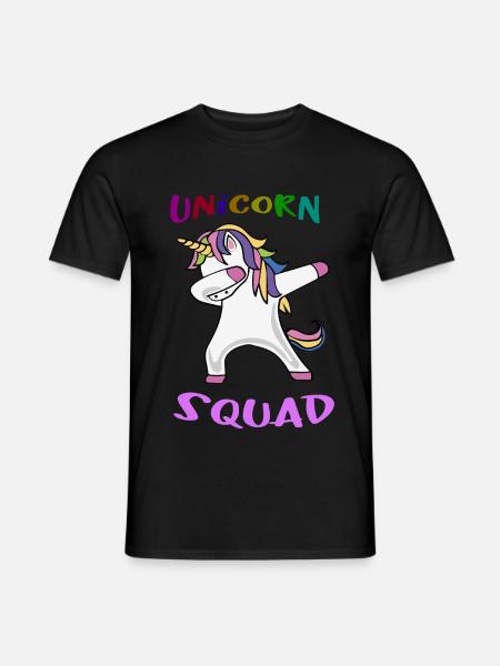 EINHORN SQUAD - Männer T-Shirt - Schwarz
