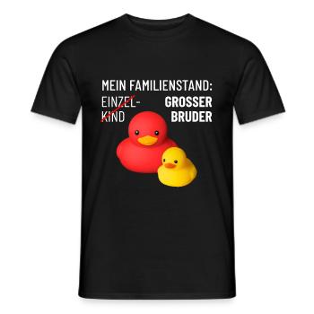 Big brother baby offspring cute rubber ducks - Men's T-Shirt - black - Front - AI Model Male 178 light (178cm)