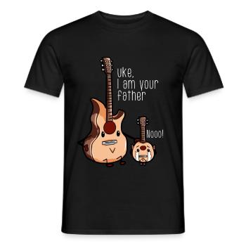 Uke I am your father Ukulele Gitarre lustig - Männer T-Shirt - Schwarz - Vorne - AI Model Male 178 light (178cm)