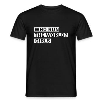 who run the world girls Frauentag Feminismus - Männer T-Shirt - Schwarz - Vorne - AI Model Male 178 light (178cm)