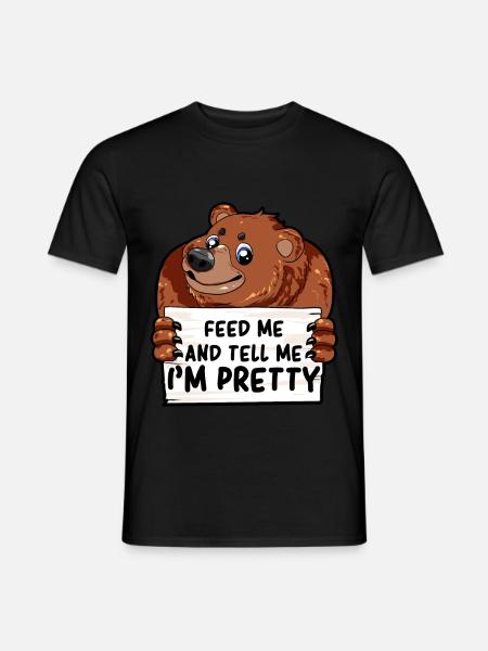Dicker Bär Bärin Freundin Mollig Moppelig Geschenk - Männer T-Shirt - Schwarz