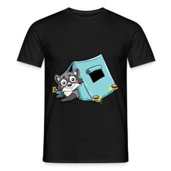 campendes putois Camper Camping Tente Nature - T-shirt homme - noir - Devant - AI Model Male 178 light (178cm)