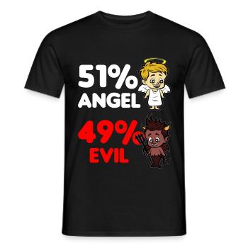 Les anges et les diables anges de la relation - T-shirt homme - noir - Devant - AI Model Male 178 light (178cm)