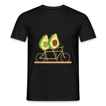 Avocado Funny Sport Bike Food - Men's T-Shirt - black - Front - AI Model Male 178 light (178cm)