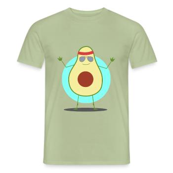 Avocado Cool Delicious Healthy Eating Metal - Men's T-Shirt - sage - Front - AI Model Male 178 light (178cm)