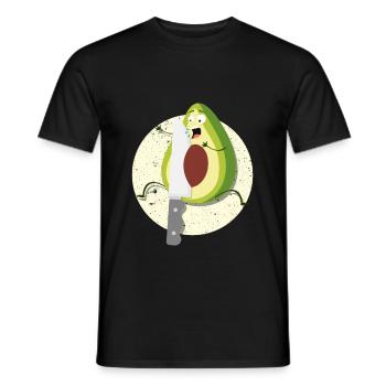 Avocat Drôle Savoureux Couteau - T-shirt homme - noir - Devant - AI Model Male 178 light (178cm)
