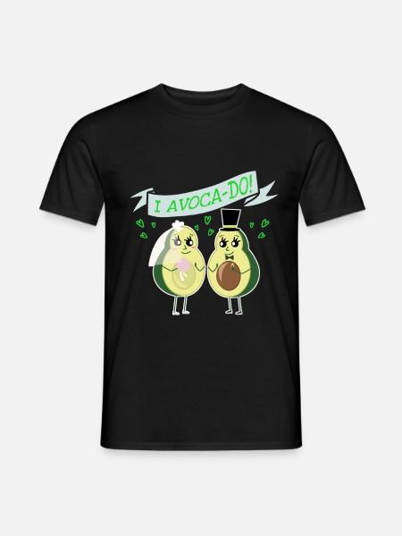 Avocado Hochzeit Heiraten Lustig Essen - Männer T-Shirt - Schwarz