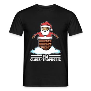 Weihnachtsmann Schornstein Im Claus-trophobic - Männer T-Shirt - Schwarz - Vorne - AI Model Male 178 light (178cm)