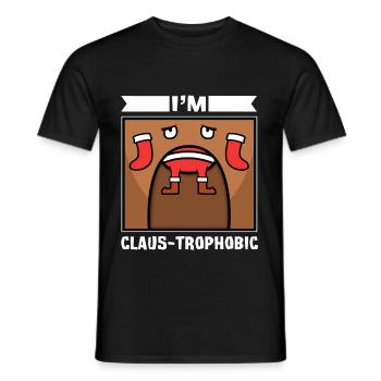 Weihnachtsmann Karmin Im Claus-trophobic - Männer T-Shirt - Schwarz - Vorne - AI Model Male 178 light (178cm)