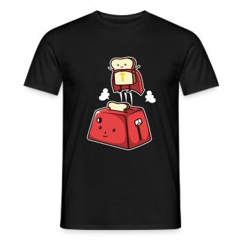 Toastbrot Toast Superheld Superkraft - Männer T-Shirt - Schwarz - Vorne - AI Model Male 178 light (178cm)