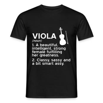 Bratsche – Viola Definition - Männer T-Shirt - Schwarz - Vorne - AI Model Male 178 light (178cm)