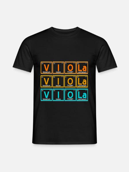 Viola - periodic table - Men's T-Shirt - black