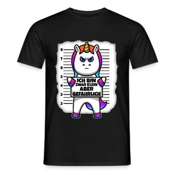 Klein aber gefährlich - Männer T-Shirt - Schwarz - Vorne - AI Model Male 178 light (178cm)