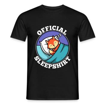 Official sleepshirt Fox pajama - Men's T-Shirt - black - Front - AI Model Male 178 light (178cm)