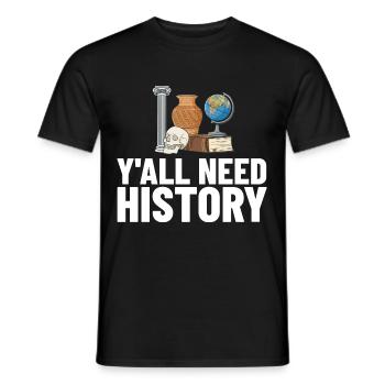Geschichte Lehrer Lektion Professor Historiker - Männer T-Shirt - Schwarz - Vorne - AI Model Male 178 light (178cm)