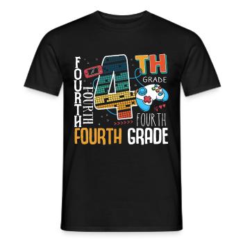 4. Klasse Gaming Schulkind - Männer T-Shirt - Schwarz - Vorne - AI Model Male 178 light (178cm)