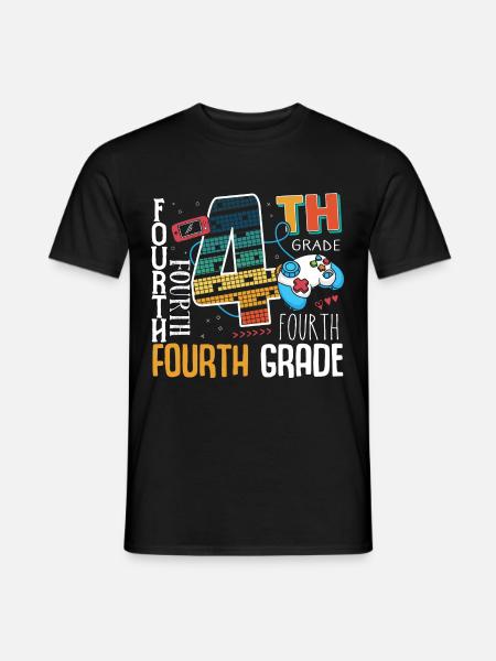 4. Klasse Gaming Schulkind - Männer T-Shirt - Schwarz