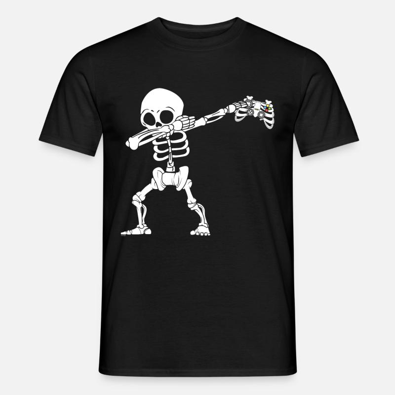 Halloween Dabbing Skeleton Gamer - Men's T-Shirt - black
