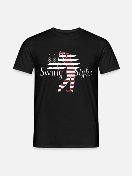 Swing Style Golf Golfing USA - Men's T-Shirt - black
