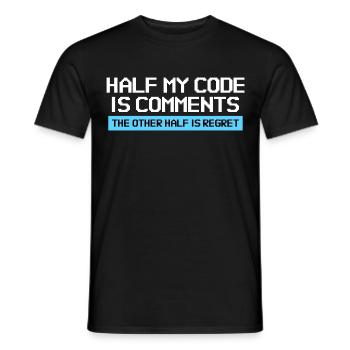 Witziger Spruch für geekige Programmierer - Männer T-Shirt - Schwarz - Vorne - AI Model Male 178 light (178cm)