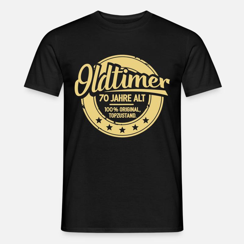 Oldtimer 70 Jahre alt - Männer T-Shirt - Schwarz