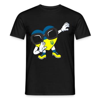 Ukraine Dabbing Heart Ukraine Flag Peace - Männer T-Shirt - Schwarz - Vorne - AI Model Male 178 light (178cm)