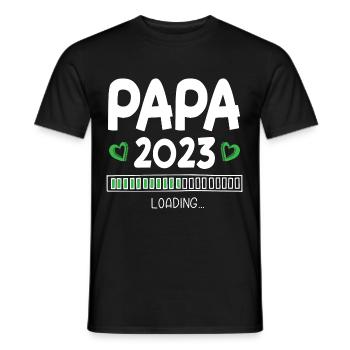 Papa 2023 Loading - Men's T-Shirt - black - Front - AI Model Male 178 light (178cm)