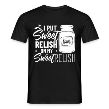 Sweet Relish Pickles Bottle Spice Jar - Men's T-Shirt - black - Front - AI Model Male 178 light (178cm)