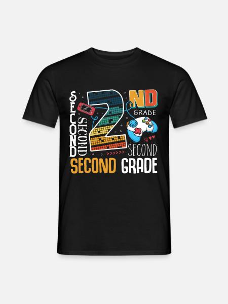 2nd Grade Gaming Schoolchild - Men's T-Shirt - black